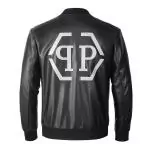 blousons cuir philipp plein pp qp logo